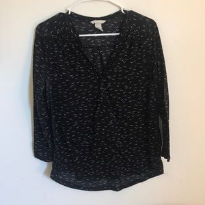 H&M black print shirt